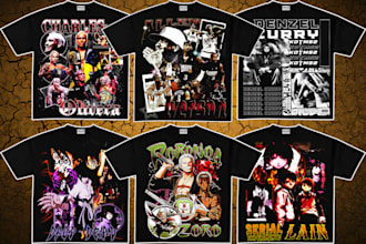 design a dope 90s vintage bootleg tshirt, rap, sport tee