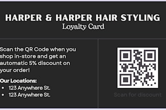 design you a business card with a qr code