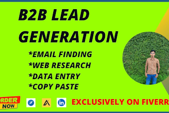 do targeted b2b lead generation, linkedin lead, business lead, web research