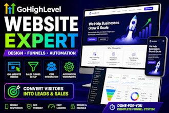 build gohighlevel website, ghl website, ghl automation