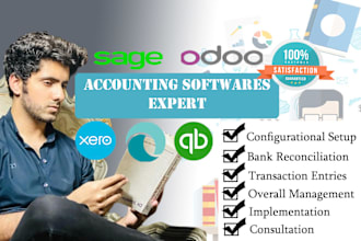 do accounting and bookkeeping on quickbooks, wave, odoo, xero, sage