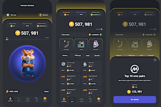 develop tap game like hamster kombat,doghouse, notcoin, pixelverse, tapswap