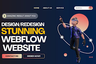 design, redesign webflow website, figma to webflow, wix