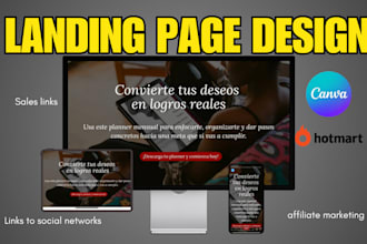 create a canva landing page to boost your hotmart affiliate
