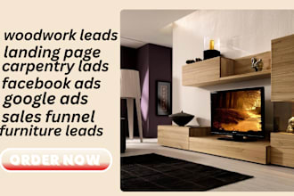 generate exclusive woodworking leads woodwork landing page carpentry via fb ads