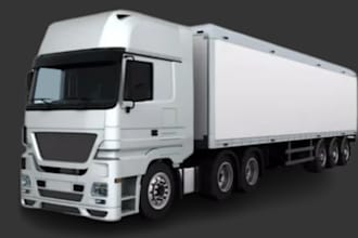 do 3d car modeling, 3d vehicle, 3d rendering, 3d car wrap, truck, 3d printing
