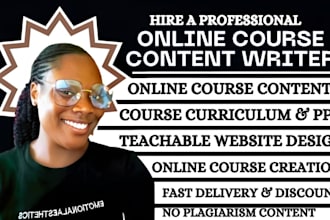 create ebook online course, online course creation, lesson plan on teachable