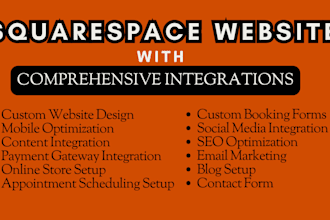 design redesign squarespace website with acuity scheduling calendly integration
