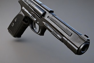 do game art 3d game asset 3d modeling gun 3d gun model game art