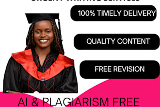 write urgent summaries, essay ,market research, case study