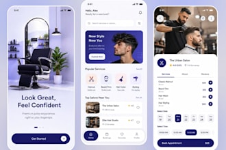 build ai salon booking app, beauty spa, barbershop and hairstylist app with VR