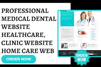 design medical healthcare website, homecare website pet care clinic website
