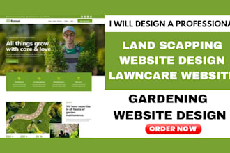 design landscaping website lawn care website gardening website wordpress website