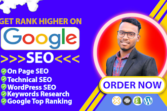 do wordpress onpage SEO and technical optimization for your website ranking