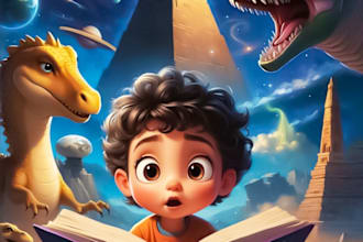 illustrate ai,2d,3d children story book illustration, children story book book I