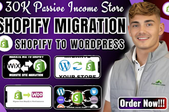 do shopify migrate wordpress to shopify, migrate woocommerce to shopify wix