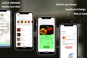 do attractive mobile app UI UX design, and web UI UX design in figma