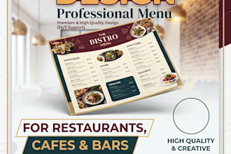 create editable food menu design for your food truck , resturent,cafe