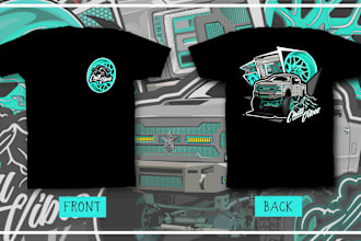 make shirt design for trucks, car and boat