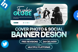 design professional facebook cover photo, social media banners