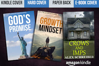 design ebook cover design or book cover, KDP cover design