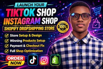 do tik tok shop, instagram shop or set up tiktok shop shopify dropshipping store