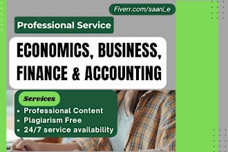 be your business, accounting economics and finance writer