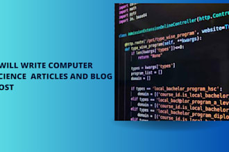 write computer science research articles and blog posts