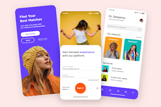 do mobile app screens, app ui ux design, app design ios android by figma