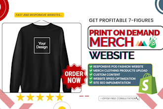 design branded print on demand anime merch manga printful printify shopify store