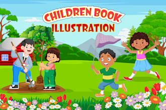illustrate children story book illustration and children book illustration