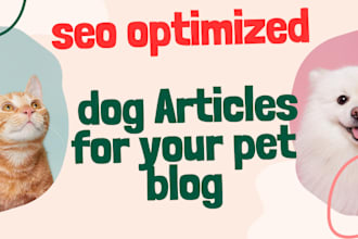 write SEO optimized pet articles for your pet blog