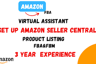 set up  amazon seller central account  professionally