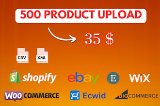 add upload, import bulk products to shopify, woocommerce, ecwid, ebay