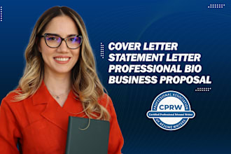 write your cover letter, statement, bio, business proposal