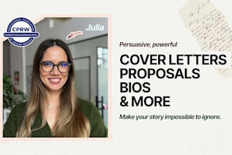 write a custom cover letter, bio, or professional intro that sounds like you