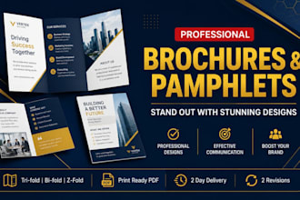 design professional stunning brochure and pamphlet