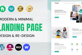 build landing page using wix , wix studio, webflow or wordpress, elementor pro