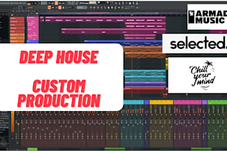 produce a deep or afro house track ready to be signed