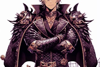 create fantasy dnd in anime character style