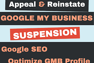 appeal fix and reinstate suspended google my business profile