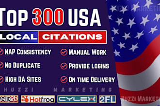 do 300 USA local citations and directory submission