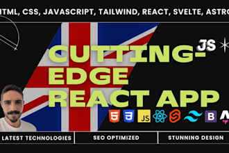 develop a fast and interactive single page application using react or svelte