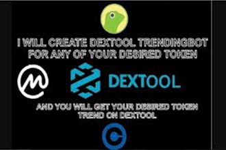 innovate dextool trending bot, cmc trading bot, coin listing bot