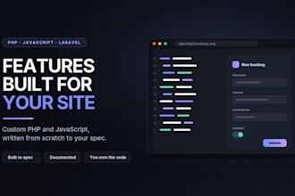 develop custom features and scripts for your website