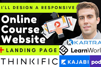 build high converting online course website on thinkific, kajabi, teachable