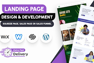 design high conversion landing page sales page squeeze page