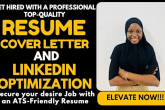 write professional resume, cover letter, with  linkedin optimization