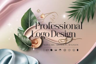 design unique skincare, abstract, 3d, spa, yoga, beauty and fashion logo