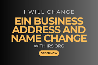 change your name and address on your ein number with the irs